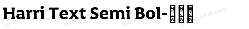 Harri Text Semi Bol字体转换